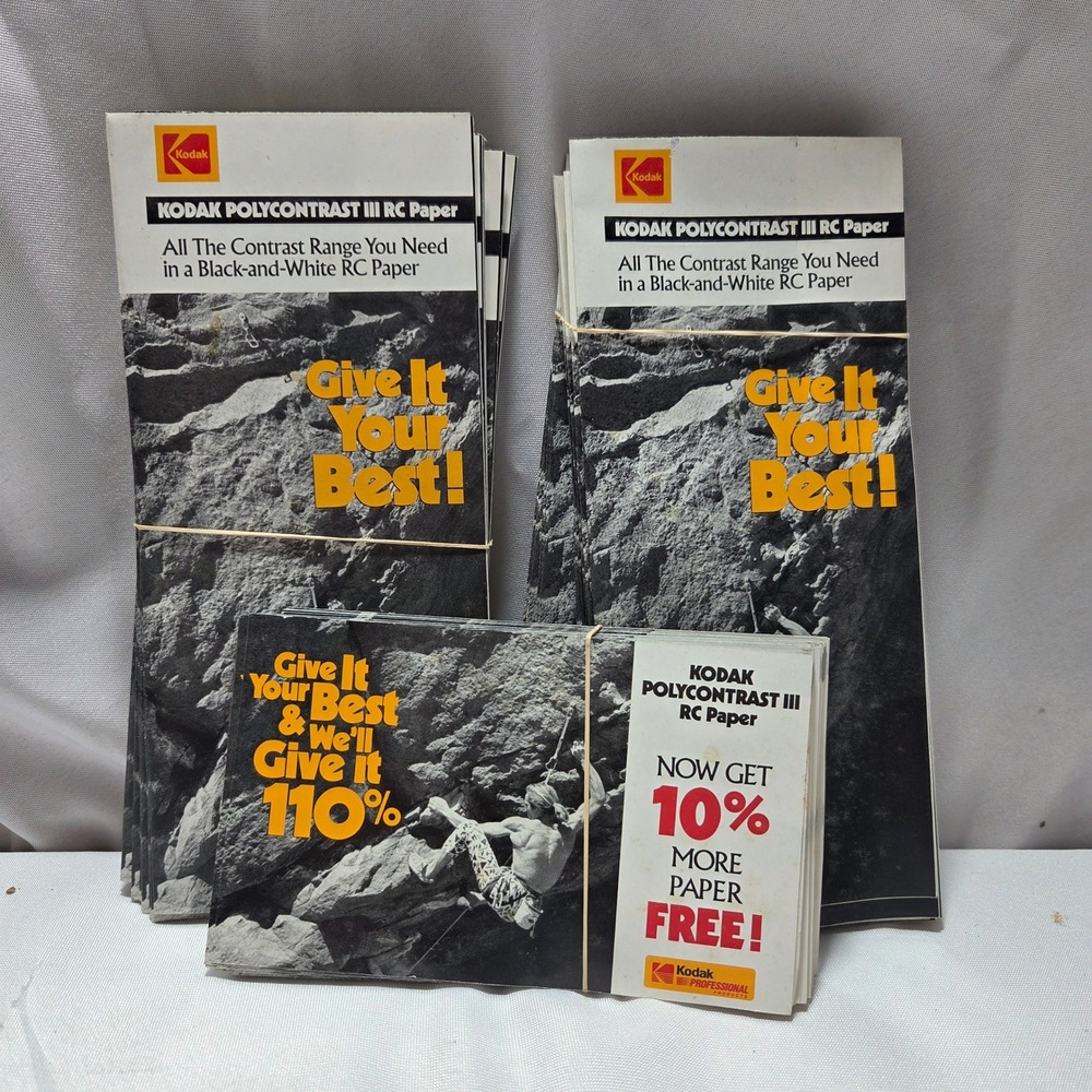 Vintage 1991 Kodak Polycontrast III RC Paper Brochures Flyers Bulk Lot 100+ PC